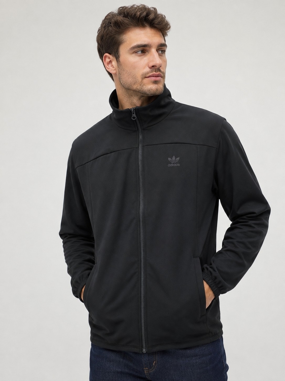 adidas Black Full-Zip Performance Jacket